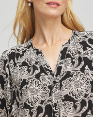 Caviar Bead Georgette Blouse Black - Chico's