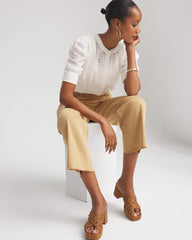 Chiffon Puff Sleeve Shirt Ecru - Chico's