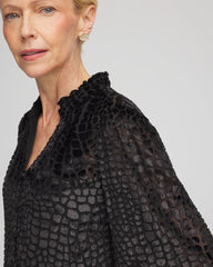 Burnout Velvet Blouse Black - Chico's