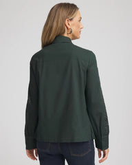 Lace Cotton Voile Shirt Darkest Spruce - Chico's