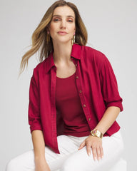 Tencel™ Classic Fit Shirt Russet Red - Chico's