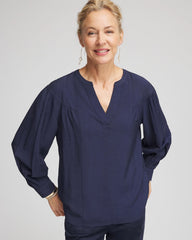 Woven Relaxed-Fit Shirt Passport Blue - Chico's