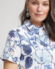 Butterfly Voile Short Sleeve Shirt Lush Iris - Chico's