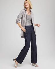 No Iron™ Lace Jacquard Stretch Tunic Moon Shade Gray - Chico's