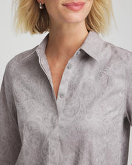 No Iron™ Lace Jacquard Stretch Tunic Moon Shade Gray - Chico's