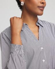 Poplin Stripe Shirt Black - Chico's