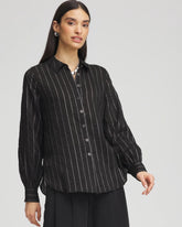 Classic Soft Button-front Blouse Black - Chico's
