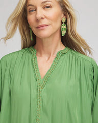 Braided Batwing Blouse Salted Lime - Chico's