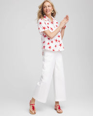 Starfish Short Sleeve Swing Shirt Red Glow - Chico's