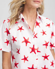 Starfish Short Sleeve Swing Shirt Red Glow - Chico's