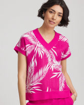 Zenergy® Tropical Gauze Top Crushed Berries - Chico's