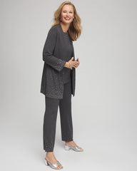 Travelers™ Rhinestone Cardigan Graphite Gray - Chico's
