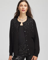 Ombré Rhinestone Cardigan Black - Chico's