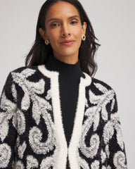 Abstract Fuzzy Cardigan Black - Chico's