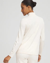 Ella Embellished Mockneck Sweater English Cream - Chico's