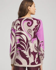Intarsia Knit V-Neck Pullover Sweater Gooseberry - Chico's