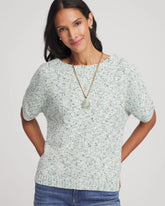 Textured Dolman Pullover Sweater Blue Menthe - Chico's