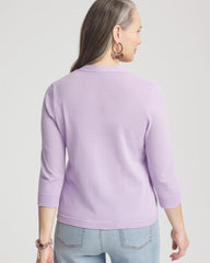 Summer Romance Short Cardigan Gentle Lavender - Chico's
