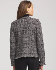 Embroidered Metallic Tweed Cardigan Gray - Chico's