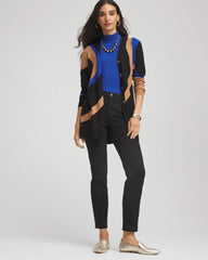 Ella Colorblock Cardigan Sweater Black - Chico's