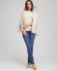 Crewneck Cashmere Pullover Sweater Light Gray - Chico's