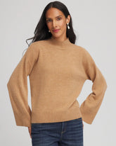 Cashmere Mockneck Sweater Camel - Chico's