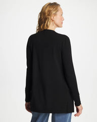 Ella Ottoman-Trim Cardigan Black - Chico's