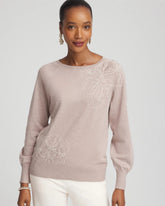 Embroidered Pull-Over Boatneck Sweater Rocky Mountain - Chico's