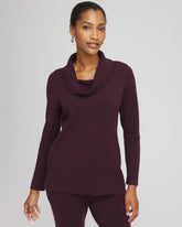 Zenergy® Luxe Diamante Cowlneck Tunic Night Bloom - Chico's