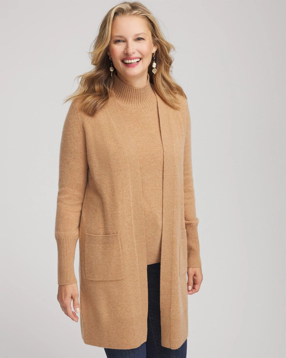 Cashmere Duster Cardigan Camel - Chico's