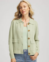 Button-Front Cardigan Jacket Sage Meadow - Chico's