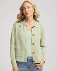 Button-Front Cardigan Jacket Sage Meadow - Chico's