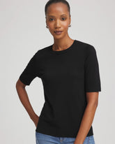 Ella Classic-Fit Sweater Tee Black - Chico's