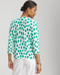 Polka-Dot Summer Romance Short Cardigan Alabaster - Chico's