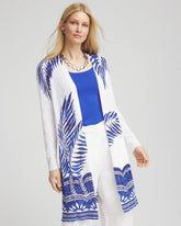 Island Motif Pointelle Long Cardigan Alabaster - Chico's