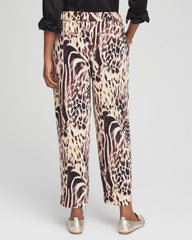 Bengal Marks Crepe Pull-On Ankle Pants Caramel Apple - Chico's