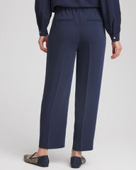 Stretch Crepe Tapered Ankle Pants Passport Blue - Chico's
