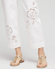 Sateen Cutout Cropped Pants Alabaster - Chico's