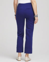 Stretch Sateen Cropped Pants Blue Casa - Chico's