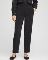 Crepe Side-Zip Tapered Ankle Pants Black - Chico's