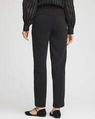 Crepe Side-Zip Tapered Ankle Pants Black - Chico's