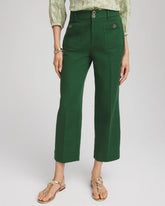 Cropped Straight-Leg Pants Palm Leaf - Chico's
