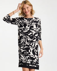 Jersey Knit Boatneck Shift Dress Black - Chico's