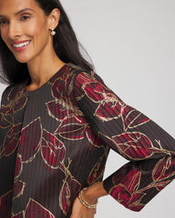 Travelers™ Collection Jacquard Foiled Floral Jacket Red - Chico's