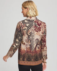 Artisanal Print Ponte Blazer Graphite Gray - Chico's