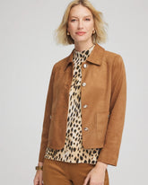 Suede Cropped Jacket Burnt Sienna - Chico's