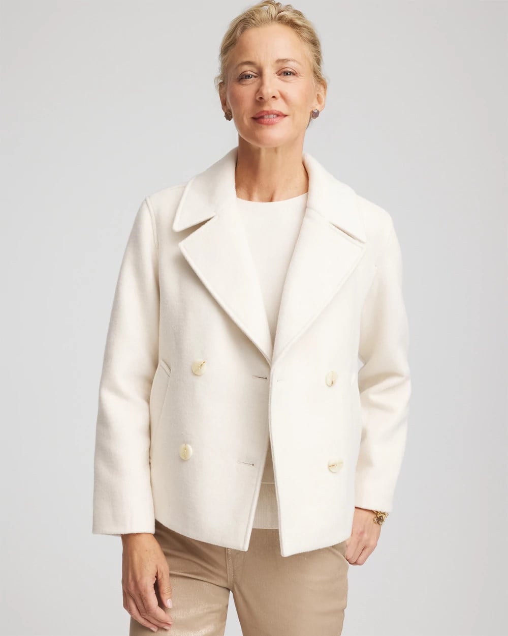 Wool Peacoat English Cream - Chico's