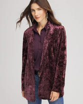 Crushed Velvet Blazer Night Bloom - Chico's