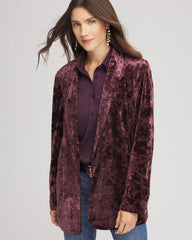 Crushed Velvet Blazer Night Bloom - Chico's