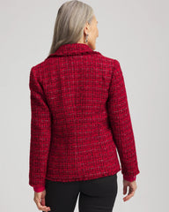 Red Tweed Sequins Blazer Red - Chico's